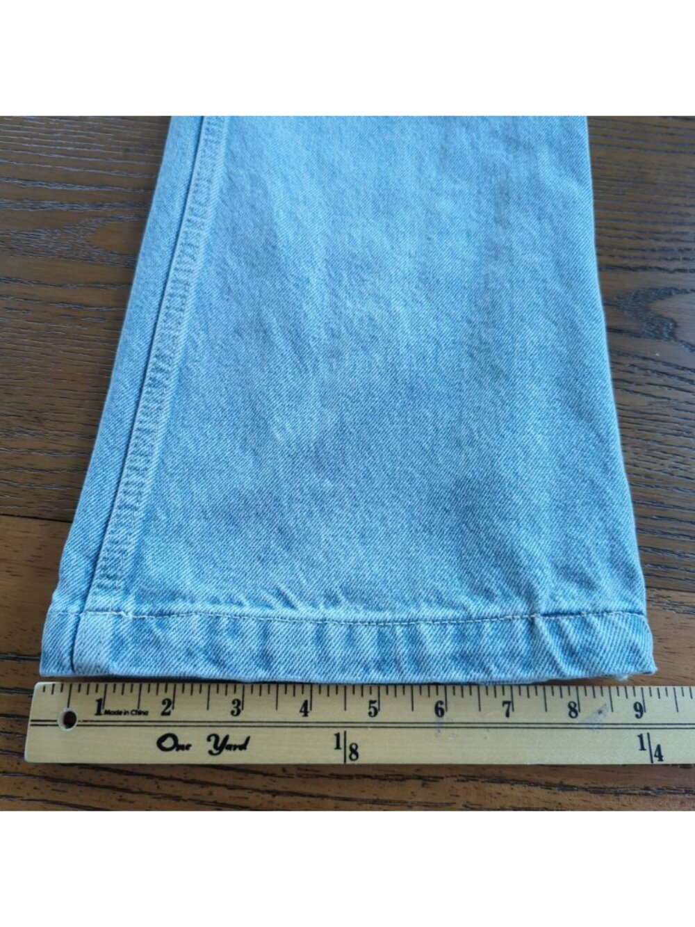 Zara Women's Jeans sz 6 / 28 blue Jeans High Rise Tweed Trim Straight Leg - Picture 13 of 13